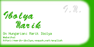 ibolya marik business card